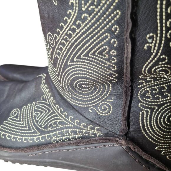 Puma Archive Y2K Brown Embroidered Leather Boots – Women’s 9.5, New No Box - Picture 3 of 7